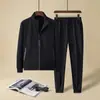 Traje Deportivo Casual para Hombres de Mediana Edad y Mayores, Atuendo de Padre para Primavera y Otoño, Cardigan Cálido Transpirable Talla Grande Chaqueta de Dos Piezas