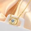 Collar elegante para mujer, de lujo, ligero, de alta gama, con colgante de corazón latiendo en doble C, ideal como regalo de cumpleaños para novia.