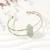 Pulseras de Moda Europeas y Americanas Talladas de Cristal Natural de Doble Punta de Venta Caliente Transfronteriza, Joyería de Pulsera Hecha a Mano Simple y Personalizada