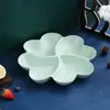 Compartimento de armazenamento transfronteiriço prato de frutas trevo de quatro folhas prato de frutas secas grama da sorte prato de lanches prato de sobremesas prato de frutas prato em forma de coração de pêssego