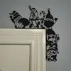 1 peça decoração de casa em ferro forjado cena decoração artesanato pendurado na porta canto da porta anão velho decoração de canto de porta