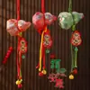 2026 Ano do Cavalo Estilo Chinês Pingente de Cabacinha Decoração de Ano Novo Pingente de Cabacinha da Sorte Sino Pendurado na Porta Decoração de Carro