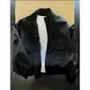 Chaqueta de béisbol de alta gama para otoño con cuello alto, chaqueta corta estilo aviador americano color café, ropa exterior de trabajo para hombre