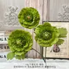 Buquê Artificial Falso de Peônia de 3 Camadas Flor de Seda Flor Artificial de Plástico Decoração de Sala de Estar Arte Floral de Casamento Produto Acabado