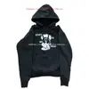 Sudadera casual estampada estilo europeo y americano, sudadera con capucha de manga larga, chaqueta vintage, tendencia de moda urbana y2k