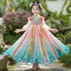 Hanfu para Niñas 2026 Nuevo Estilo Cumpleaños Disfraz Antiguo Infantil Estilo Chino Súper Hada Verano Estilo Antiguo Vestido de Princesa para Niña