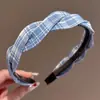 Diadema vintage de lunares plisada de ala ancha para mujer, casual y única, con un toque de alta gama, diadema versátil que hace que la cabeza se vea más alta y el rostro parezca más pequeño