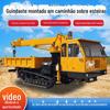 Veículo Integrado de Guindaste de Esteira Montanha 2, Guindaste Montado em Caminhão de 10 Toneladas Guindaste de Esteira Montado em Caminhão para Fotovoltaica no Deserto