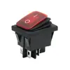 Interruptor basculante impermeable Kcd4 con 4 pines, 2 posiciones, con luz, interruptor de alimentación de alta corriente 16A, interruptor basculante para equipos mecánicos