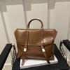 Bolsa Feminina Estilo Preppy Mochila Retrô 2024 Novo Outono e Inverno Textura High-End Commuter Estudante Escola Bolsa de Mão