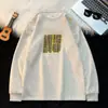 Sudadera Estampada Retro Americana para Hombre 2025 Otoño Estilo Coreano Nueva Cuello Redondo Holgada Superior Ins Estilo Hong Kong Sudadera