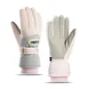 Luvas de Esqui em Cores Macaron para Mulheres, Fofas, à Prova de Frio, Antiderrapantes, Quentes, Forradas com Fleece, Espessadas, Luvas Térmicas de Inverno, Transfronteiriças