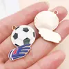 Fútbol Copa del Mundo Deporte Colgante de Aceite Goteante Accesorios de Joyería de Aleación DIY Colgante de Collar Llavero Insignia Conmemorativa