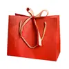 Bolsas de Regalo para el Festival de Medio Otoño, Bolsas de Regalo de Año Nuevo, Bolsas de Papel Festivas Rojas de Lujo Ligero, Bolsas de Regalo de Cumpleaños Listas para Usar