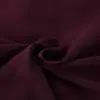 Blusa de Gasa Elegante Color Borgoña con Cuello Redondo y Volantes Estilo Retro Francés para Mujer Diseño Primavera 2026