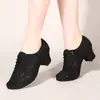 Zapatos de square dance, zapatos de baile de caña baja de suela blanda, zapatos de baile moderno para mujer, zapatos de baile transpirables para actuación, zapatos de baile latino nuevos