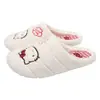 Chinelos de Algodão Autênticos de Gato Hello Kitty, Chinelos de Casa Confortáveis e Modernos para Inverno para Mulheres, Sapatos Quentes para Maternidade, Sapatos de Algodão