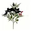 Decoraciones de mesa de Navidad, decoraciones navideñas transfronterizas de frutos rojos, piñas artificiales y decoraciones de mesa con bayas, mini árbol de Navidad