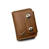 Portatarjetas Plegable Antidesmagnetización Nuevo para Hombre Billetera de Doble Botón Bolso de Almacenamiento de Tarjetas y Monedas de Gran Capacidad de Moda