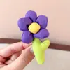 Lindo pasador de flor para niños para niñas, pinza para el flequillo lateral de la frente, pinza de pico de pato pequeña de girasol brillante