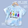 Camiseta de Manga Corta Pikmin 4 Transfronteriza Verano Tie-Dye Superior Seda de Hielo Ropa de Secado Rápido Camiseta Moderna para Niños