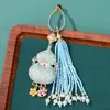 Broche de Hebilla de Anillo de Calabaza de Brocado de la Dinastía Song Borla Tejida a Mano Colgante para Bolso Llavero de Coche Colgante Pequeño Accesorios para Joyería DIY Venta al por Mayor