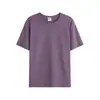 Camiseta de Manga Corta de Manchas para Hombre, Verano, Color Puro, Holgada, Manga Media, Algodón Puro, Cuello Redondo, Top Sencillo, Camiseta Básica Ropa para Hombre