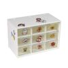 Jiugongge - Caja de almacenamiento con bonito cajón de escritorio, pequeño estante de almacenamiento, escritorio para estudiantes, joyero, caja de acabado para mesa de mujer
