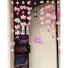 Cortina de Puerta de Dibujos Animados Corazón de Niña Kulomi Yugui Perro Nubes Creativa Cortina Decorativa para Puerta de Habitación Infantil Cortina Colgante Cortina Divisoria