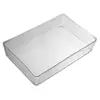 Caja de almacenamiento transparente con recorte, caja de almacenamiento de cajón de escritorio, organizador de papelería, caja de almacenamiento cuadrada para cosméticos, caja con compartimentos