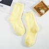 Calcetines de Piel de Zorro para Mujer Otoño e Invierno Forrados de Felpa Engrosados Cálidos de Caña Media Apilados Calcetas Moon Home Otoño e Invierno Suelo para Dormir