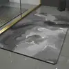 Alfombrilla de Piso de Barro Diatomeo Suave Mármol, Alfombrilla Absorbente, Alfombrilla Antideslizante para Baño, Alfombrilla para Piso de Baño, Alfombra de Baño de Secado Rápido