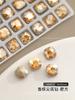 Champagne cor unha jóias de diamante tridimensional em forma de diamante outono e inverno flash all-match branco grande torto coração machado acessórios do prego