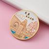 Souvenirs Turísticos de la Ciudad de Wuhan Monedas Conmemorativas Metálicas Turismo Cultural y Creativo Chino Monedas Conmemorativas Metálicas Culturales y Creativas Torre del Grulla Amarilla