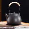 Bule de cerâmica de grande capacidade, bule de cozimento a lenha com alça, fogareiro para chá ao ar livre, aquecedor de chá, chaleira única para ferver água