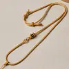 Colar de Corda Flor de Pessegueiro Totalmente Feito à Mão com Gargantilha Corda Pingente de Jade Dourado Cordão para Pingente Cordão de Colar Ajustável