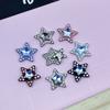 Mais Fácil para Combinar Liga Metálica Full Diamond Estrela de Cinco Pontas Strass Acessórios de Metal DIY Acessórios de Cabelo Capa de Celular Buraco Acessórios para Calçados