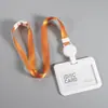 Porta Credencial de Trabajo con Logo Imprimible, Cordón Retráctil de Color, Porta Credencial, Tarjeta de Campus