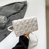 Bolsa Quadrada Pequena Personalizada Estilo Coreano Nova Moda 2025 Estampa de Laço Estilo Estrangeiro Linda Bolsa de Ombro Transversal para Mulheres