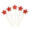 Conjunto de 5 Peças de Toppers Estrela de Cinco Pontas Brilhantes de PU, Bandeirinhas de Decoração de Bolo de Aniversário de Coração e Coroa, Pequenos Inserts, Atacado do Fabricante