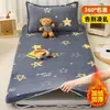 Funda de colchón de terciopelo de leche de invierno, protector de cama, adecuada para dormitorios de estudiantes, funda de colchón tamaño individual, forrada de felpa para abrigar, ropa de cama de invierno