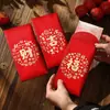 Festival de Primavera 2027 Año Nuevo Sobres Rojos Creativos Papel Especial Engrosado con Brillo Sobres Rojos Estilo Chino Estampado en Caliente Diseño de Hebilla de Tarjeta Año Nuevo