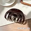Pinza para el pelo de lunares blancos y negros coreana, estilo retro simple, pinza versátil de color gelatina para la parte trasera de la cabeza, pinza de tiburón
