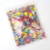 ¡En stock! Botones Redondos Mixtos de Resina de Colores al por Mayor Botones Hechos a Mano para DIY Paquete de Materiales de Flores