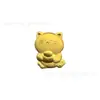 Lingote Amuleto Gato de la Suerte 999 Oro Puro Colgante Gato Accesorio Decoración de Bolsa Tienda de Regalos de Año Nuevo Artículo