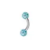 Comercio electrónico transfronterizo popular Shambhala recubierto completamente de diamantes ceja uña uña de labio hilo varilla curva joyería para perforación fabricante en stock
