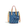 2026 Nova Moda Tendência Design de Nicho Estampada Bolsa de Celular Portátil Versátil de Ombro Único Transversal Pequena Quadrada com Padrão Vintage