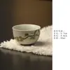 Taza de Té de Cerámica Hecha a Mano para Uso Doméstico, Exquisita Taza Maestra con Patrón de Pino Pintado a Mano, Taza Individual para Juego de Té Kung Fu