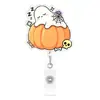 Pedido Urgente Insignia Retráctil Divertida de Halloween Personalizada Insignia Original BOO de Dibujos Animados Colgante Decorativo desde la Fábrica de Origen