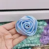 Rosa Estéreo de Cetim de 5cm Mais Vendida com Botão Flor DIY Enfeite de Cabeça Flor de Mão Corsage Flor de Pulso Acessórios de Vestuário